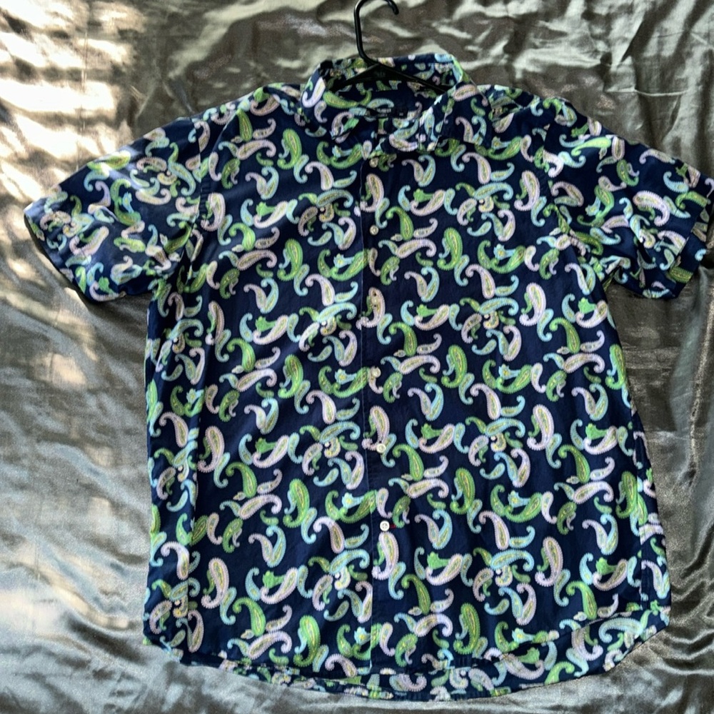 Men’s Large Paisley Buttondown